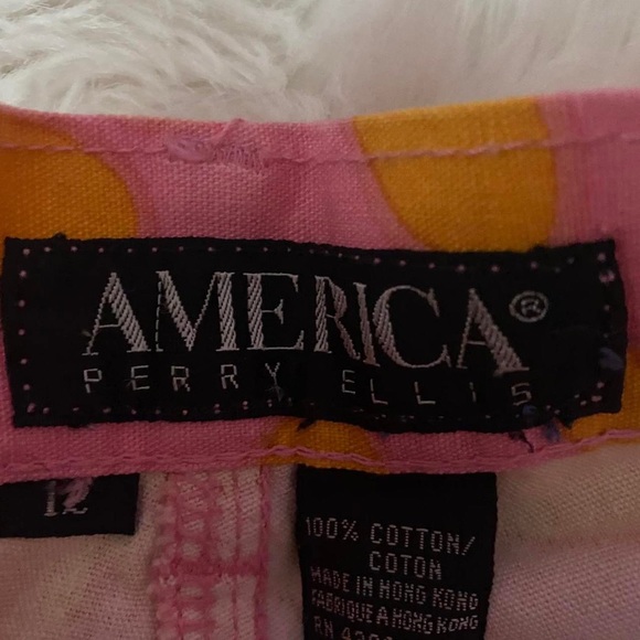 90’s Vintage Perry Ellis Flower Power Pants - Picture 3 of 3